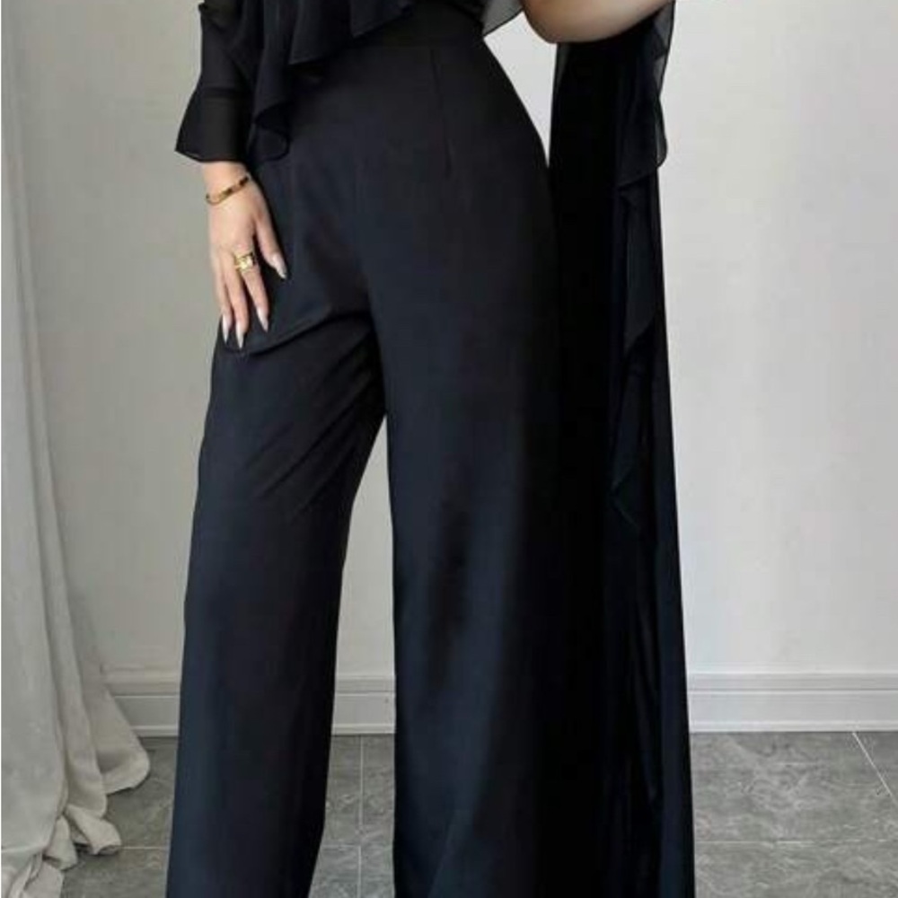 SHEIN Black Wide Leg Jumpsuit